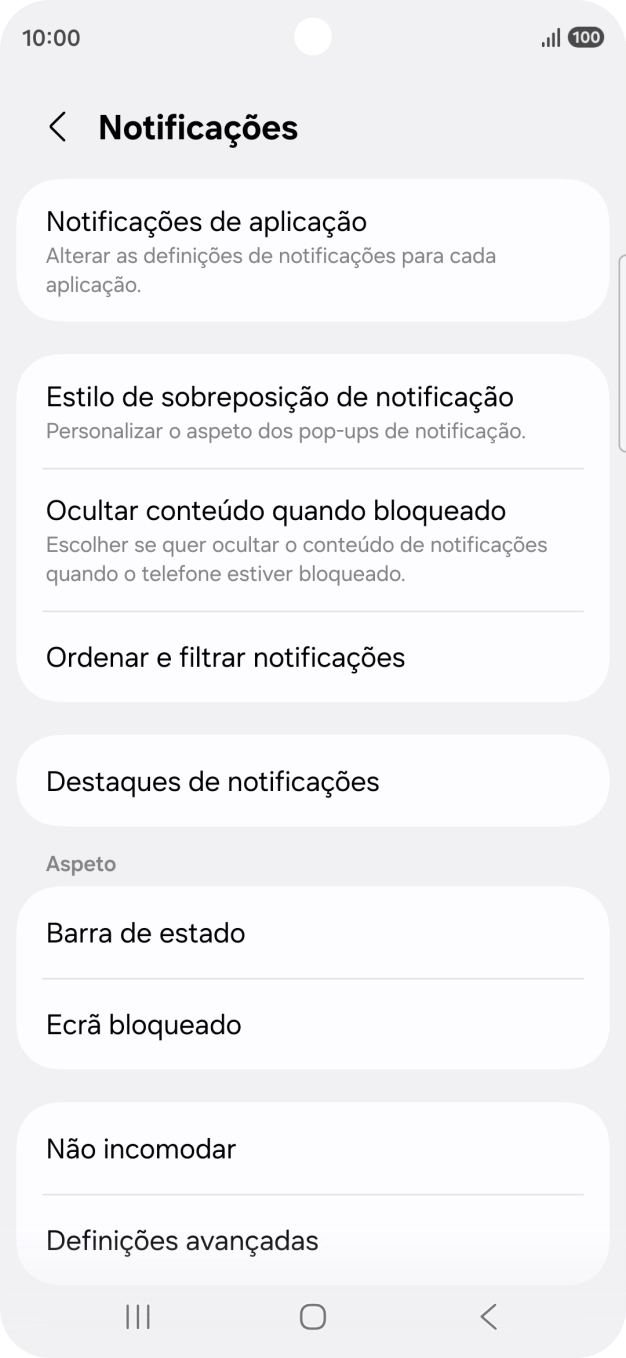 Prima Notificações de aplicação.