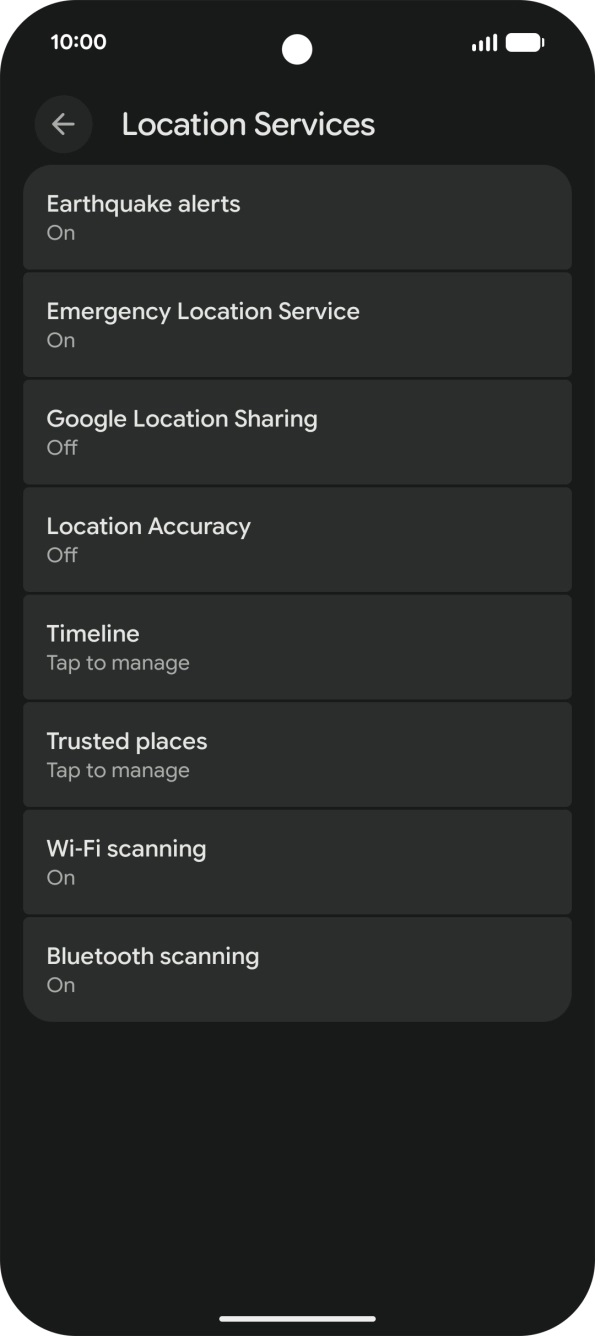 Press Location Accuracy. Press Location Accuracy.