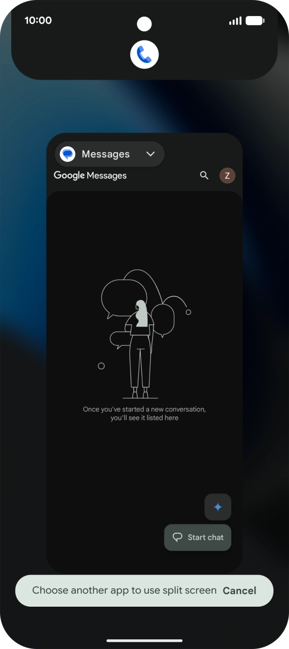 Press the second application. Press the second application.