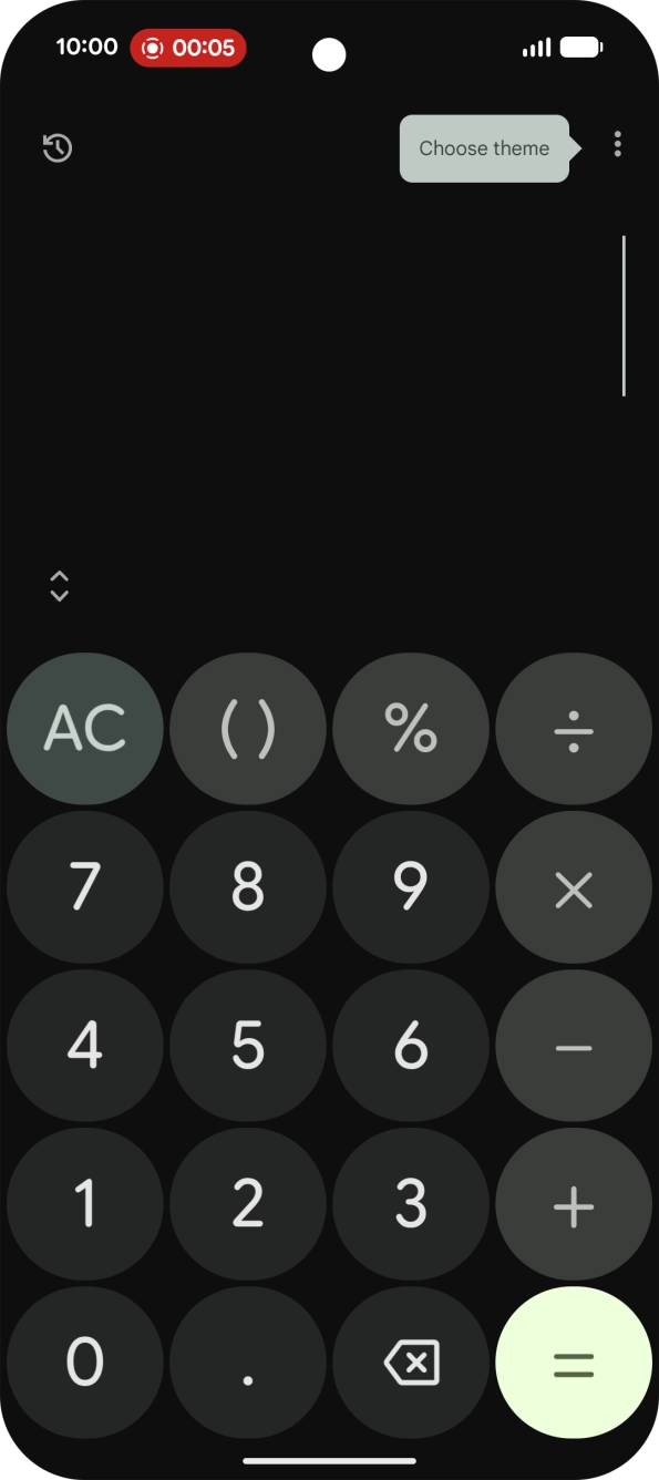 Press the screen recording icon.