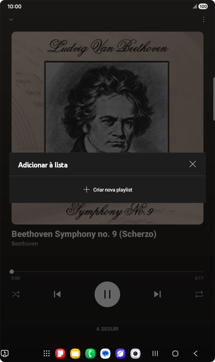 Prima Criar nova playlist.