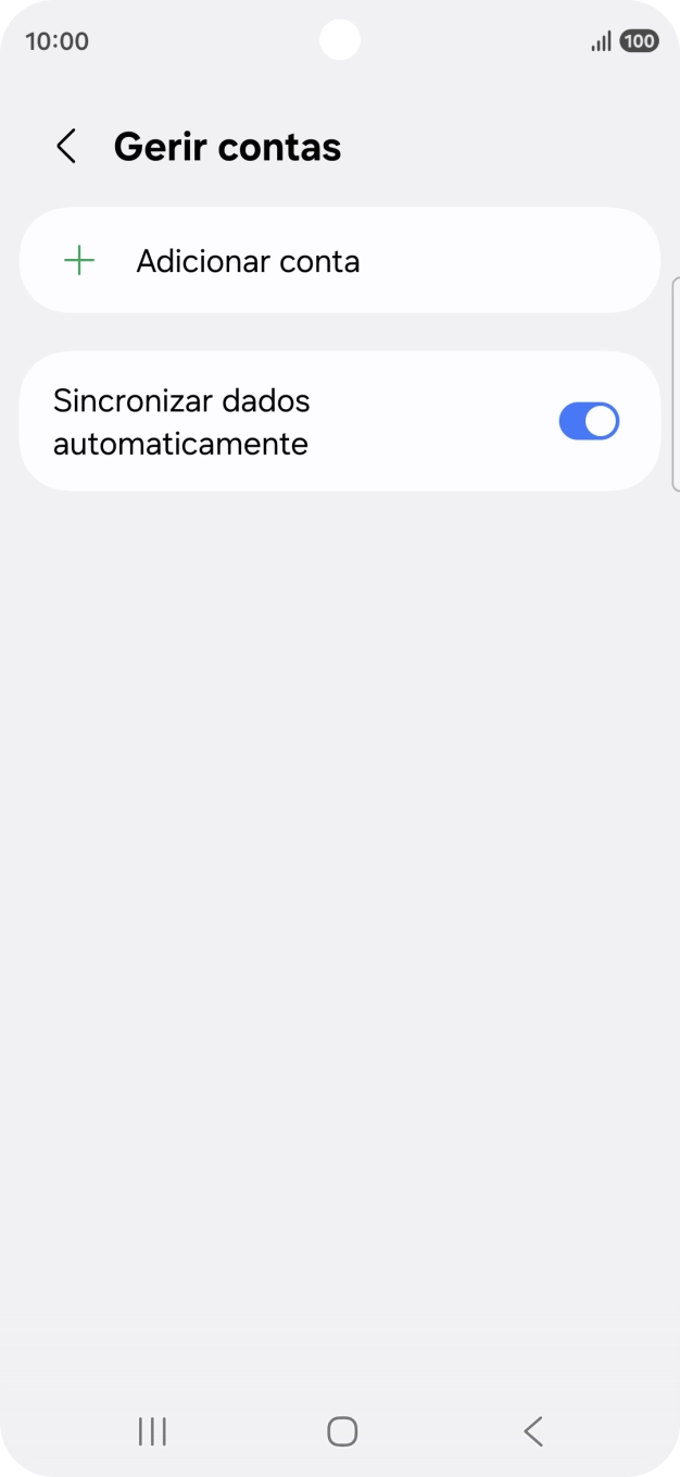 Prima Adicionar conta.