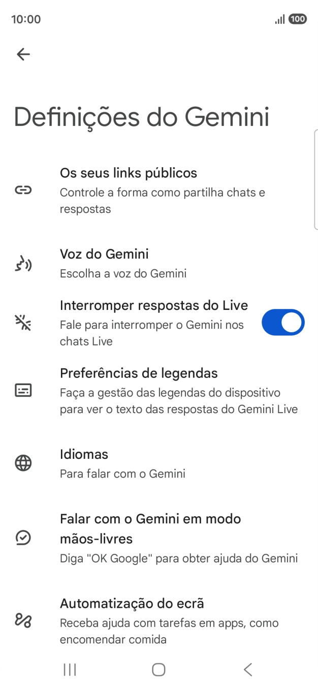 Siga as indicações no ecrã para escolher as definições pretendidas.