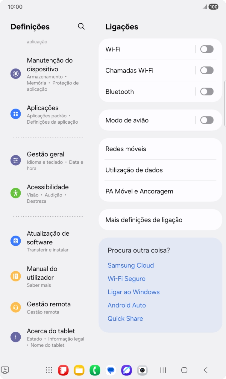 Prima Acerca do tablet.