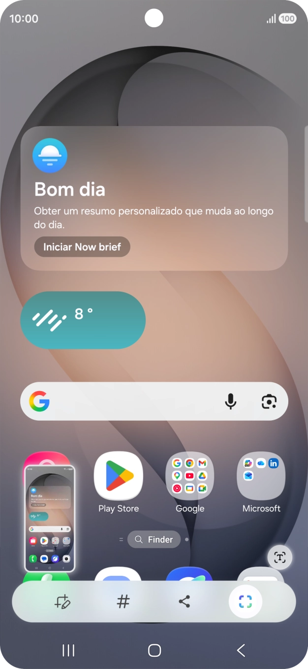Para modificar a captura de ecrã prima a captura de ecrã e siga as indicações no ecrã para efetuar as modificações pretendidas.
