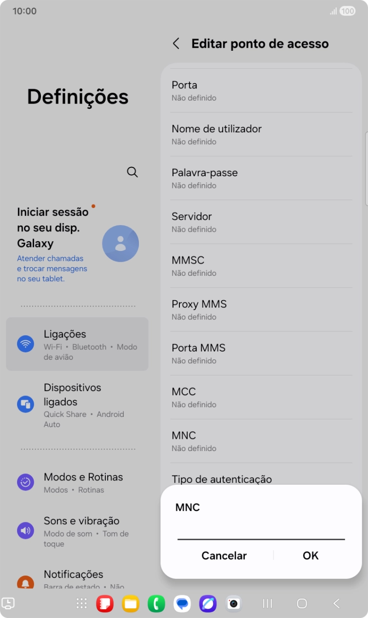 Introduza 01 e prima OK.