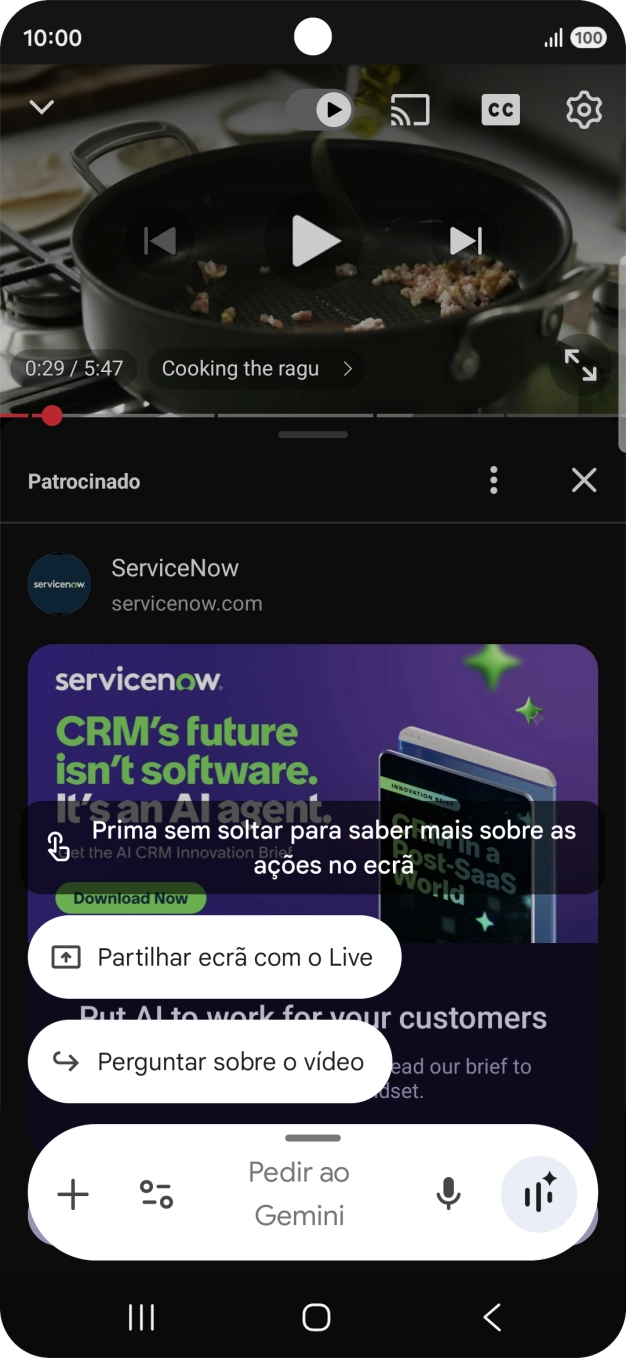 Prima Perguntar sobre o vídeo.