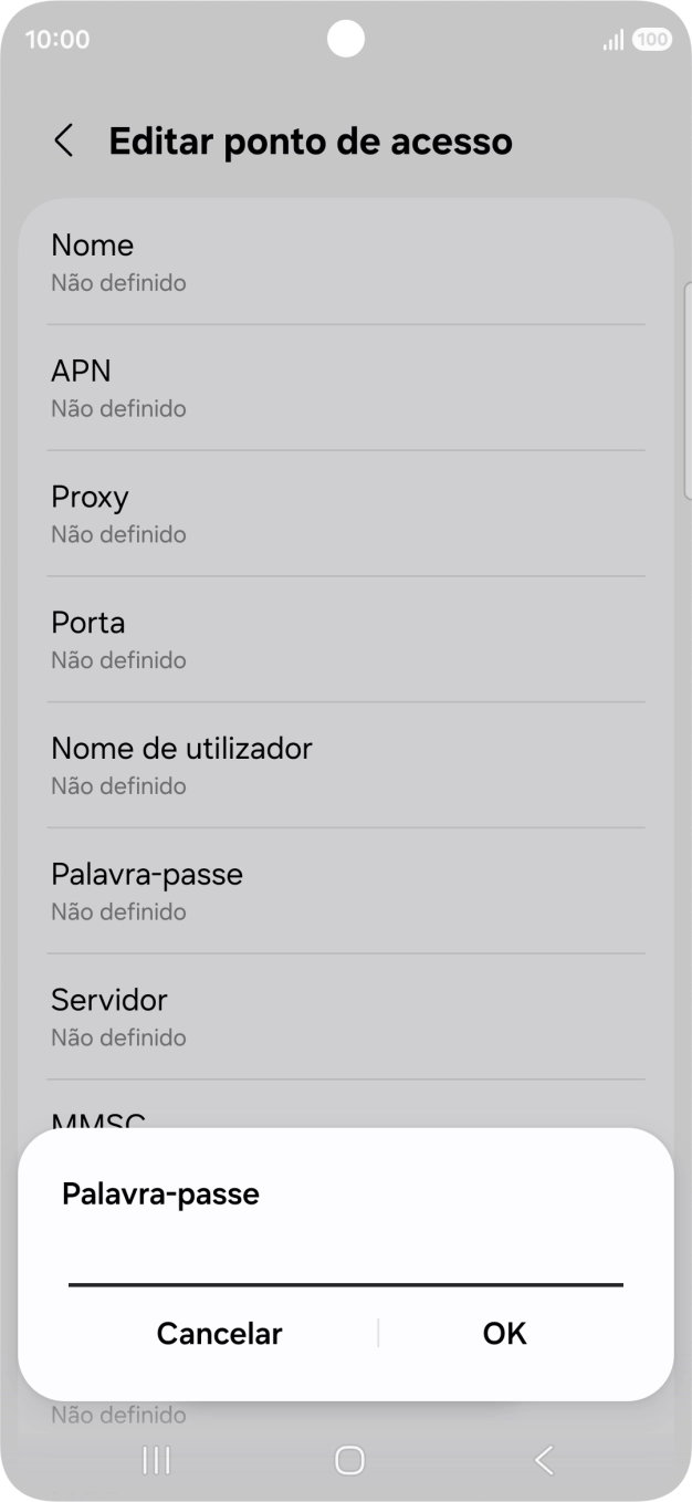 Introduza vodafone e prima OK.