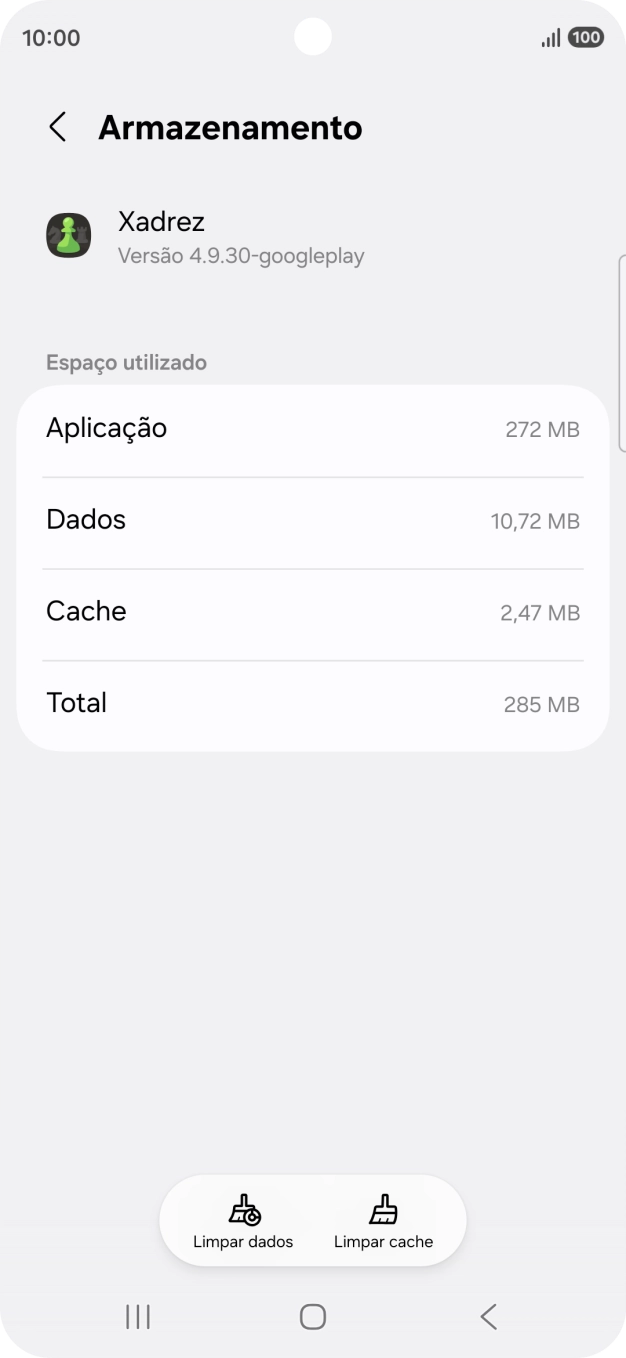 Prima Limpar cache.