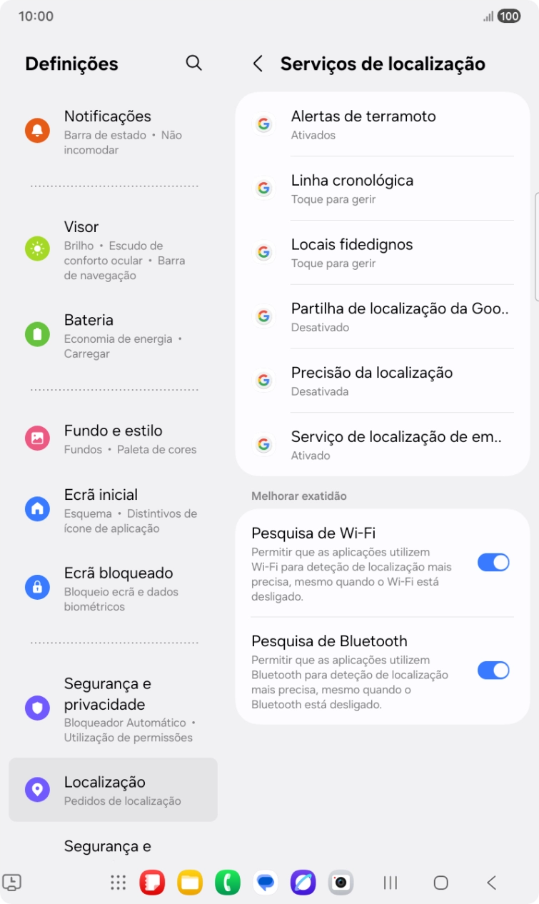 Prima Precisão da localização.
