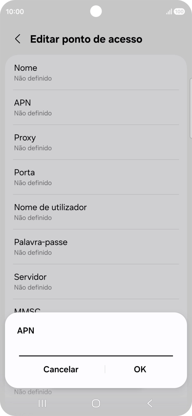 Introduza net2.vodafone.pt e prima OK.