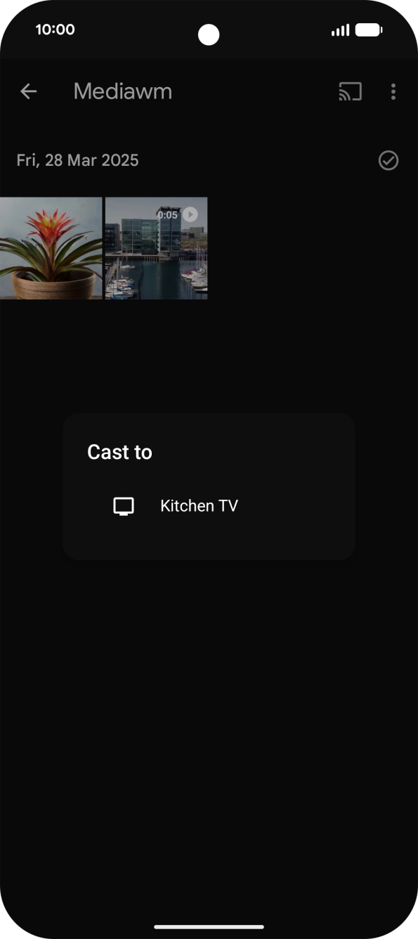 Press the required device. Press the required device.