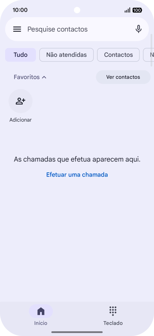 Prima o ícone de menu.