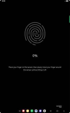 Follow the instructions on the screen to create the lock code using your fingerprint.
