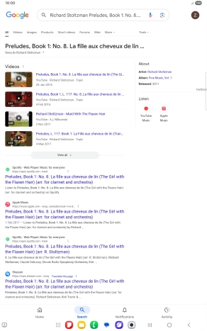 Follow the instructions on the screen to use the search results.