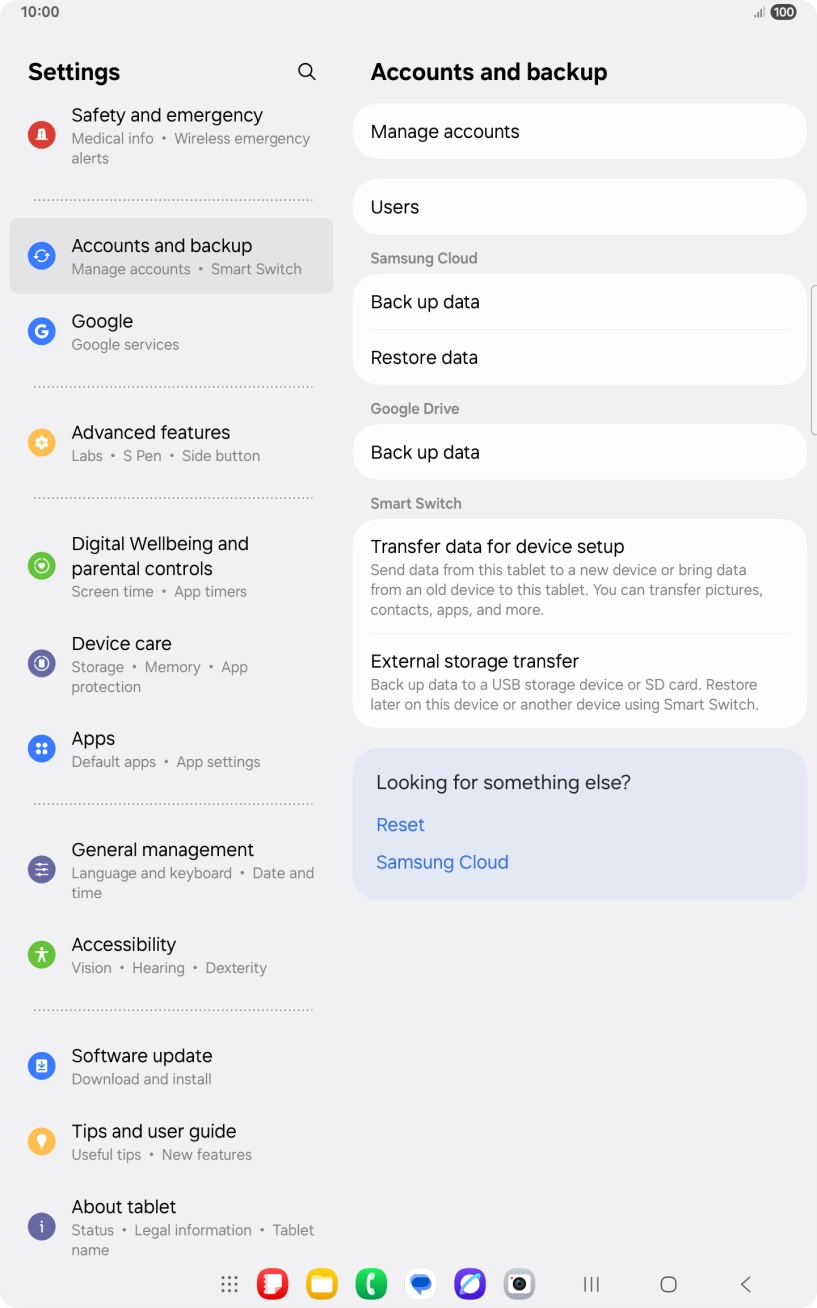 Press Manage accounts. Press Manage accounts.
