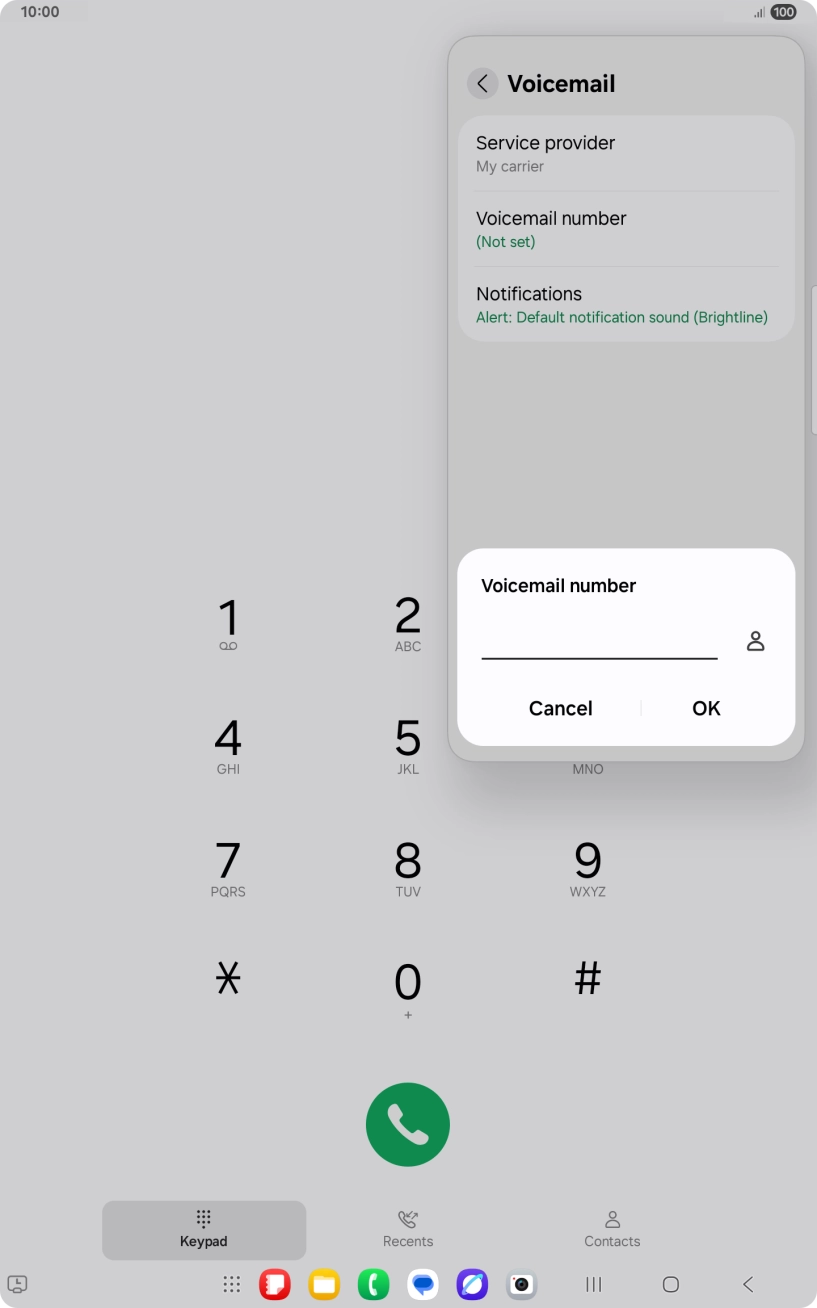 Key in +61101 and press OK.