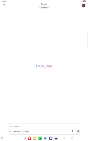 Press the profile icon.