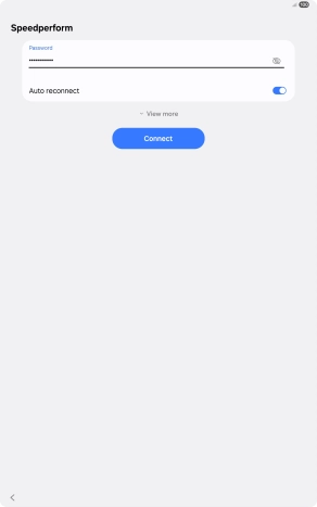 Key in the password for the WiFi network and press Connect.
