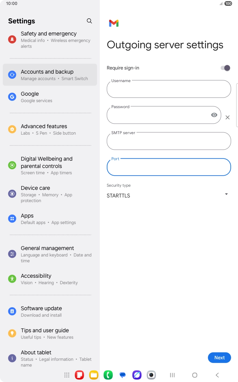 Press the drop down list below 