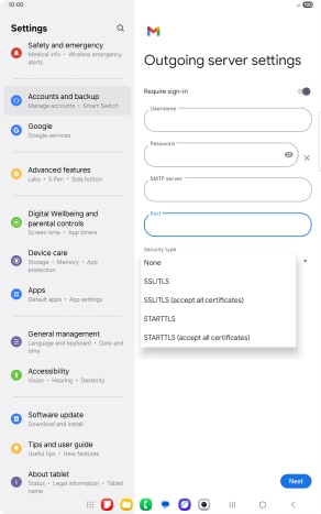 Press SSL/TLS.
