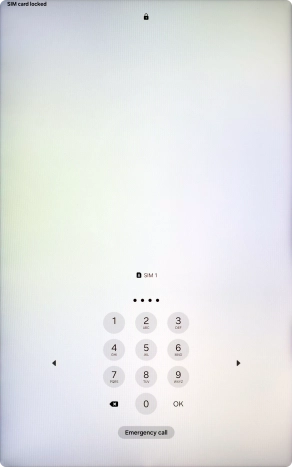 If you're asked to key in your SIM PIN, do so and press OK. The default SIM PIN is 0000.