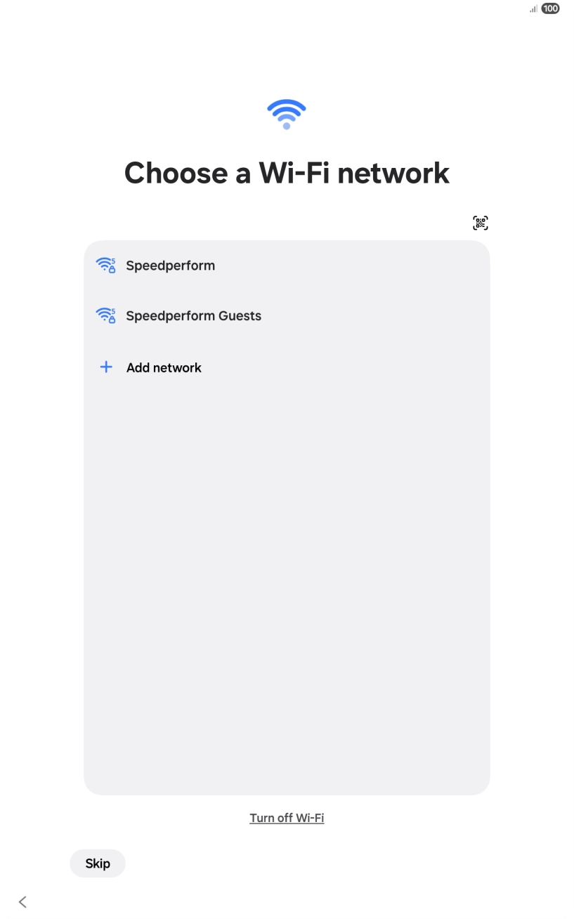 Press the required Wi-Fi network.