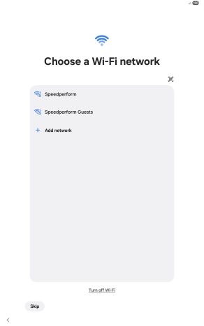 Press the required WiFi network.