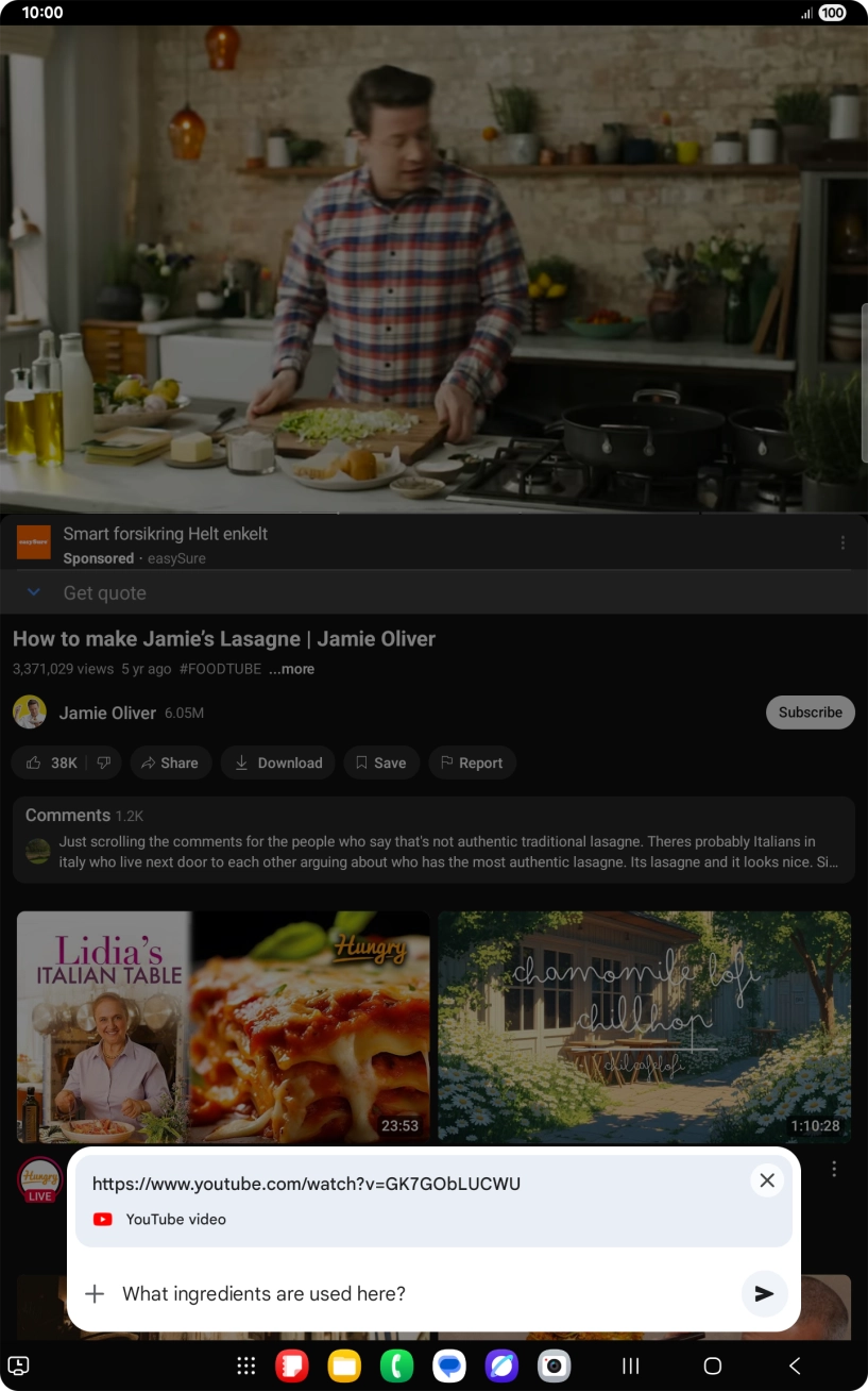 Follow the instructions on the screen to type or speak the required question for the video.