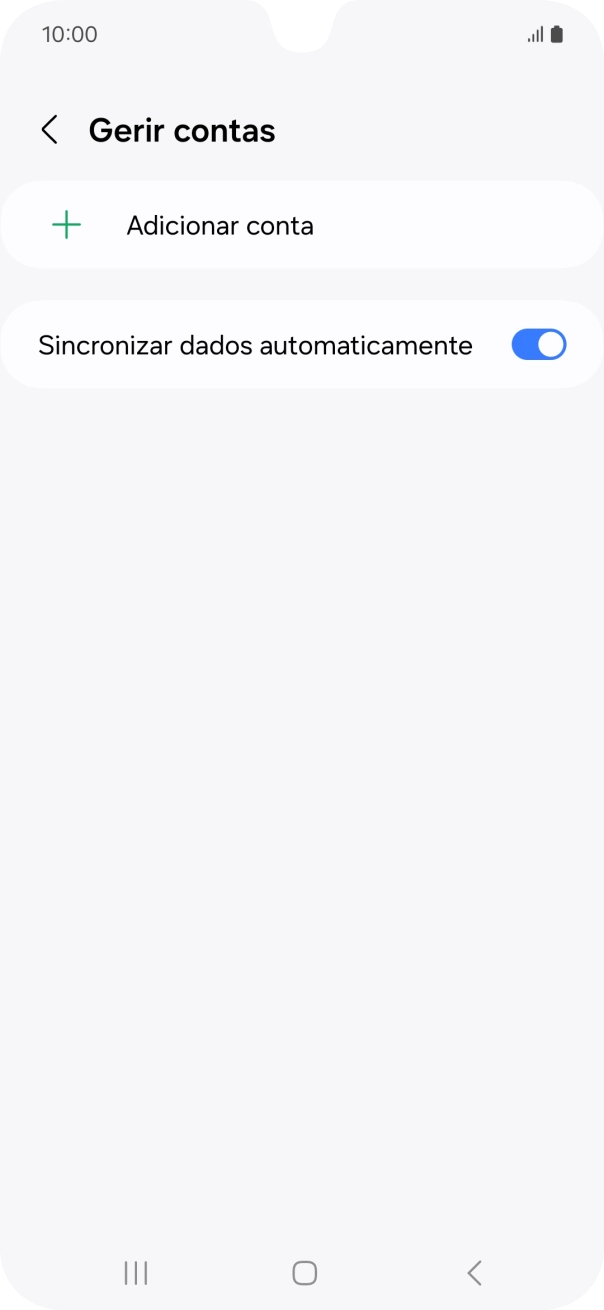 Prima Adicionar conta.