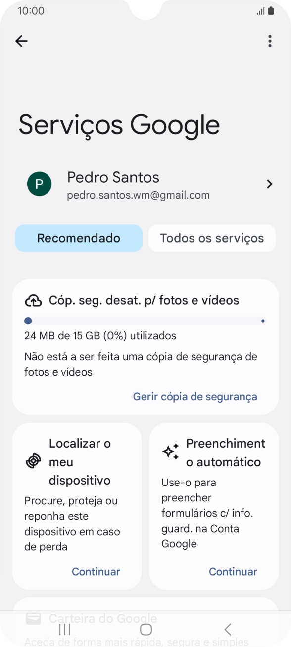 Prima Localizar o meu dispositivo.