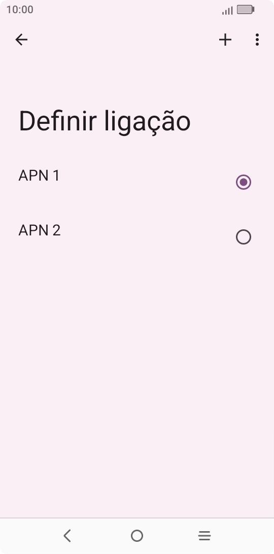 Prima o campo junto à ligação de dados para a ativar.