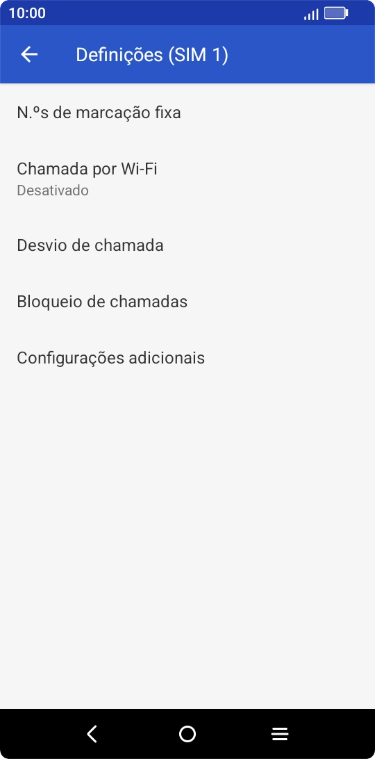 Prima Configurações adicionais.
