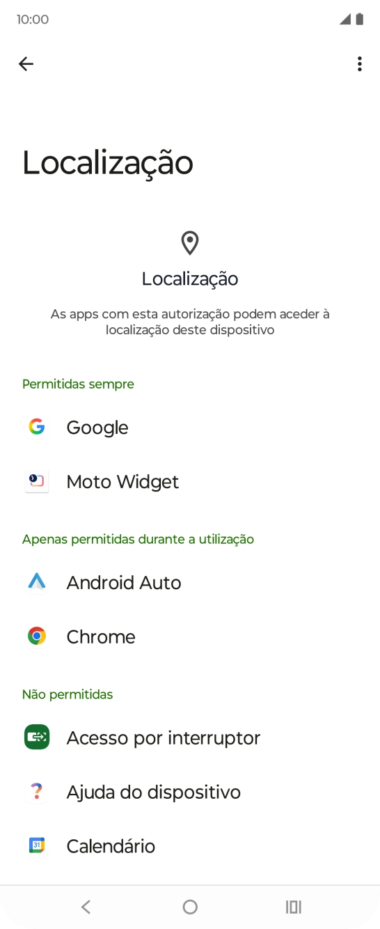 Prima a app pretendida.