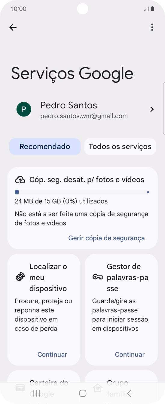 Prima Localizar o meu dispositivo.