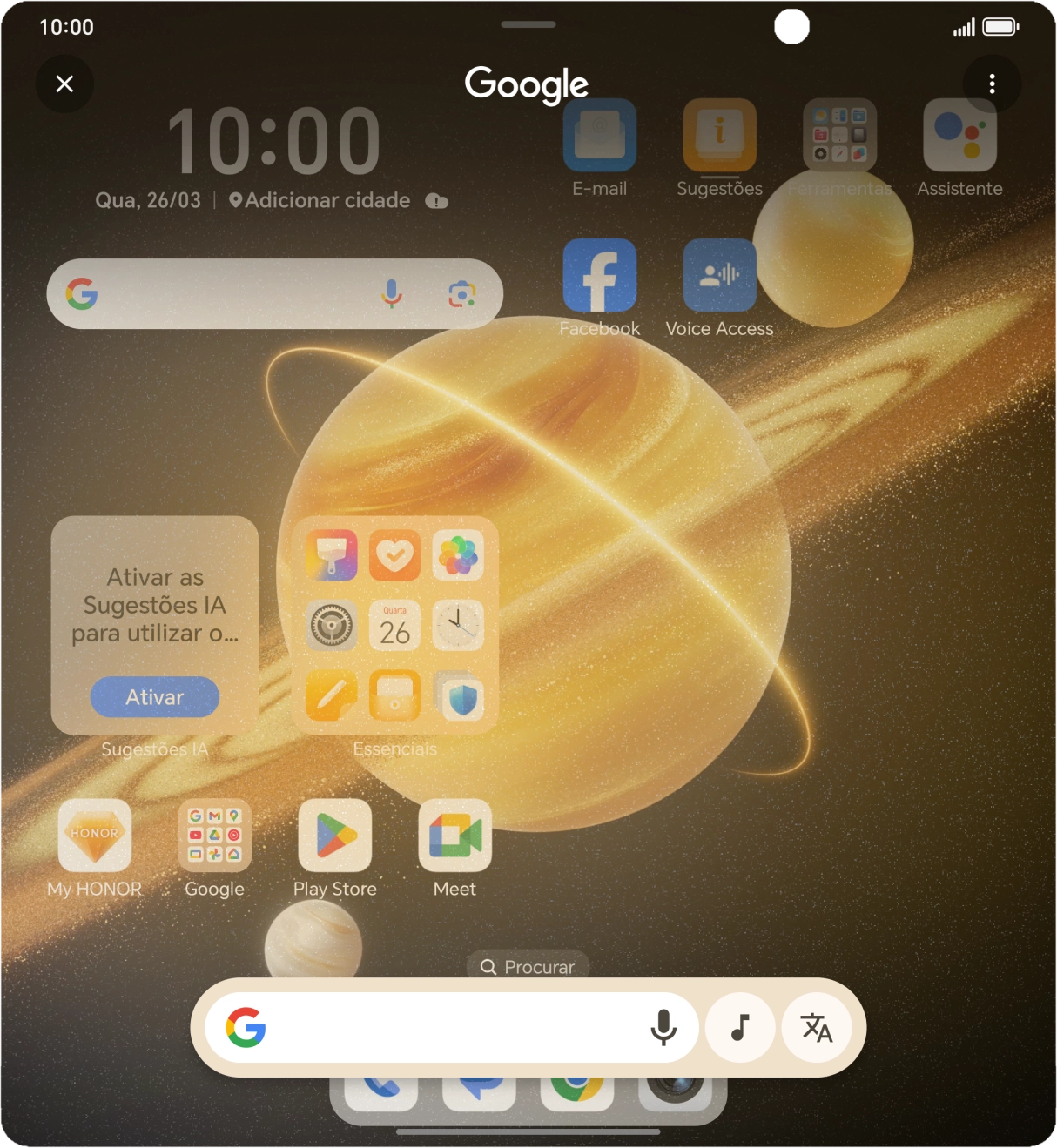 Prima o ícone de música para utilizar os resultados.
