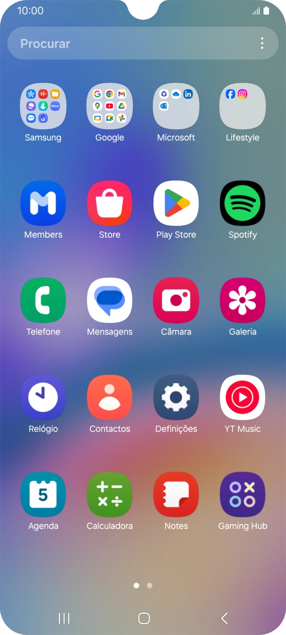 Prima Galeria e vá até à pasta pretendida.