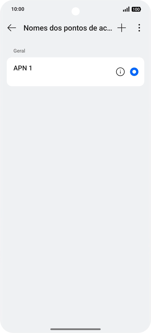 Prima o ícone de nova ligação de dados.