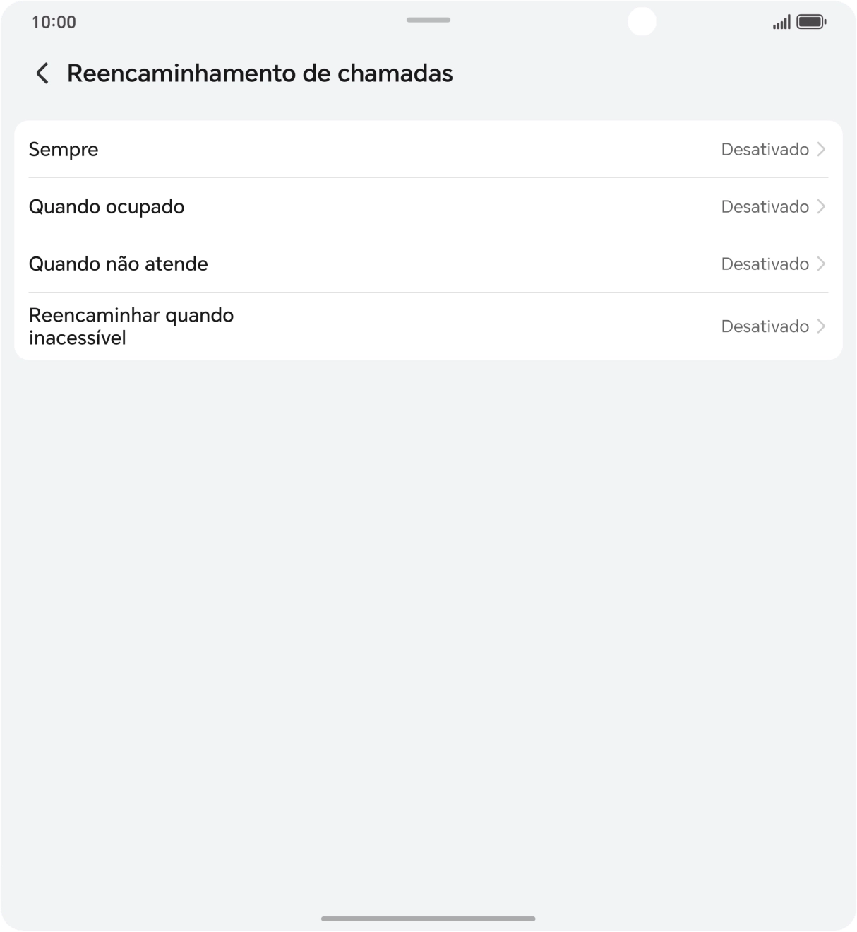 Prima o tipo de desvio pretendido.