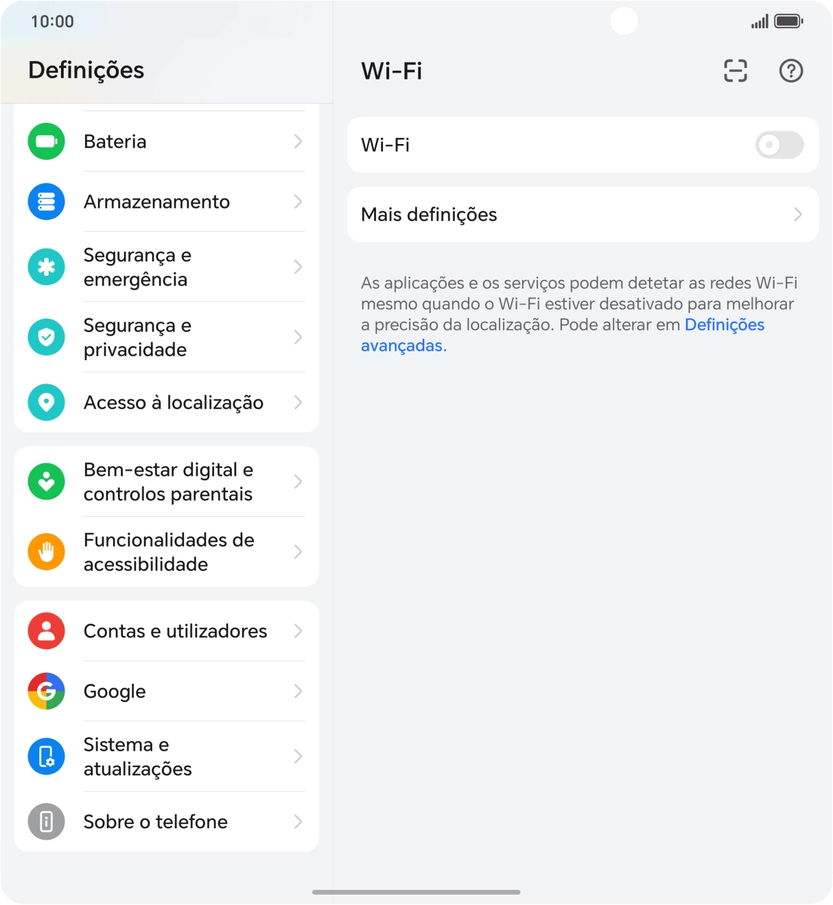 Prima Contas e utilizadores.