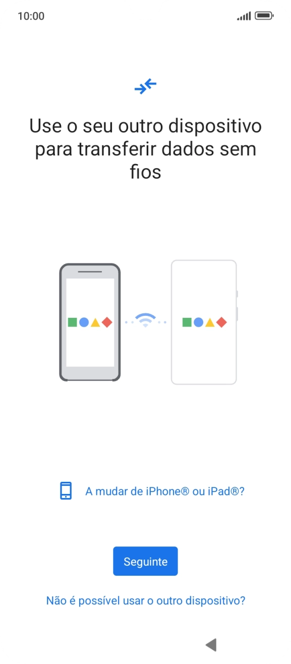 Siga as indicações no ecrã para transferir conteúdo de outro telefone.