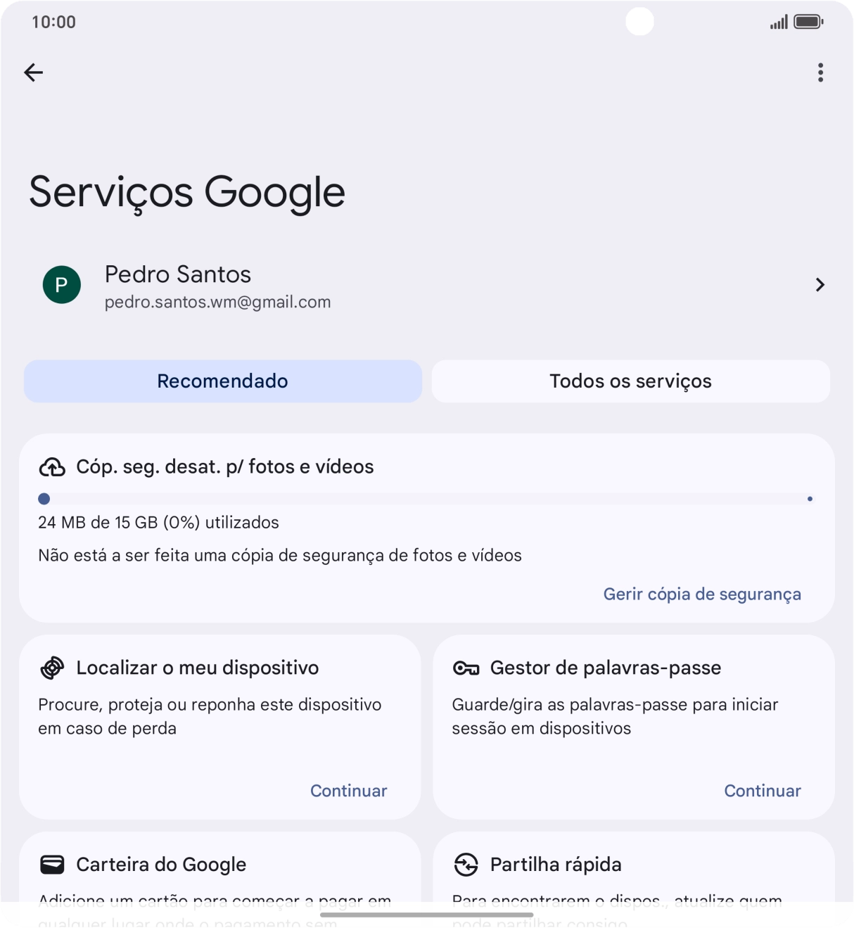 Prima Localizar o meu dispositivo.