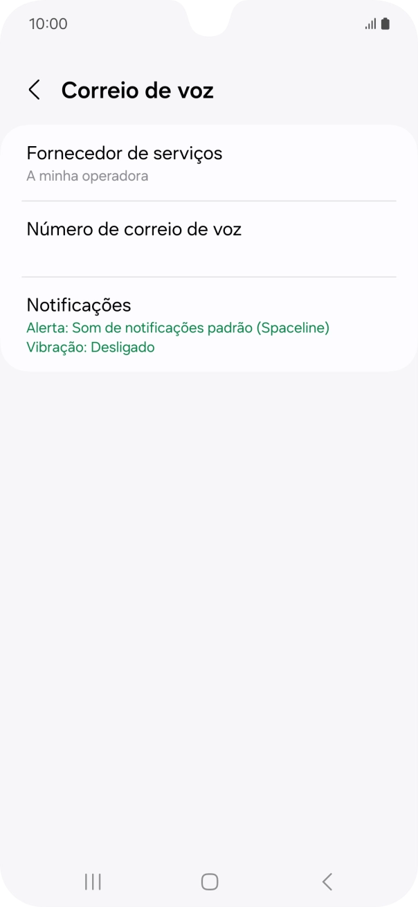 Prima Número de correio de voz.