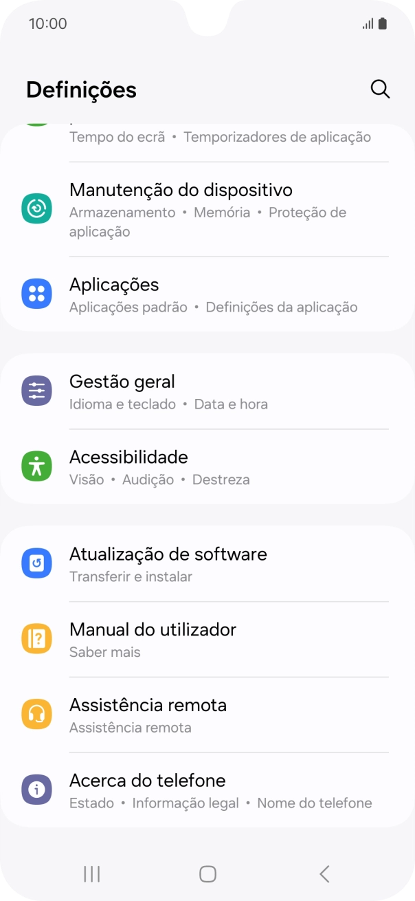 Prima Atualização do software.