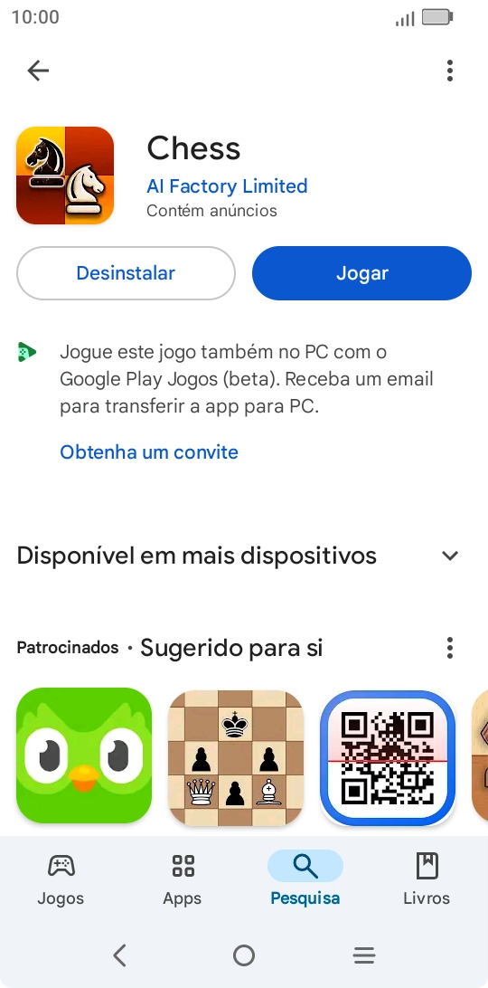Prima a tecla de início para terminar e voltar ao ecrã inicial.