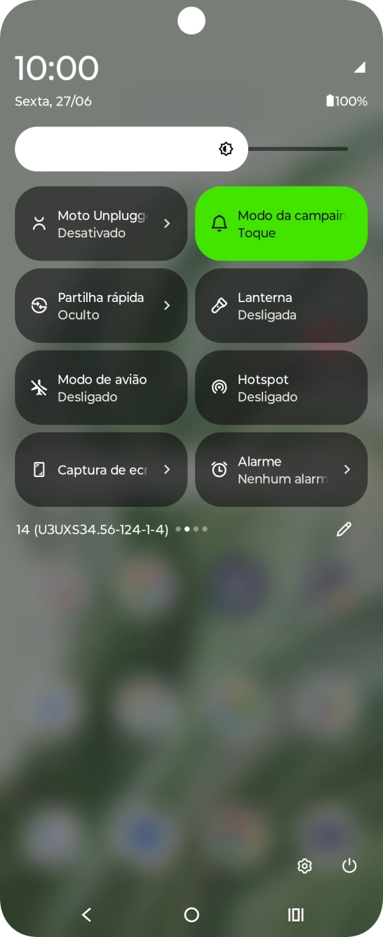 Prima o ícone de modo de voo para ativar ou desativar a função.