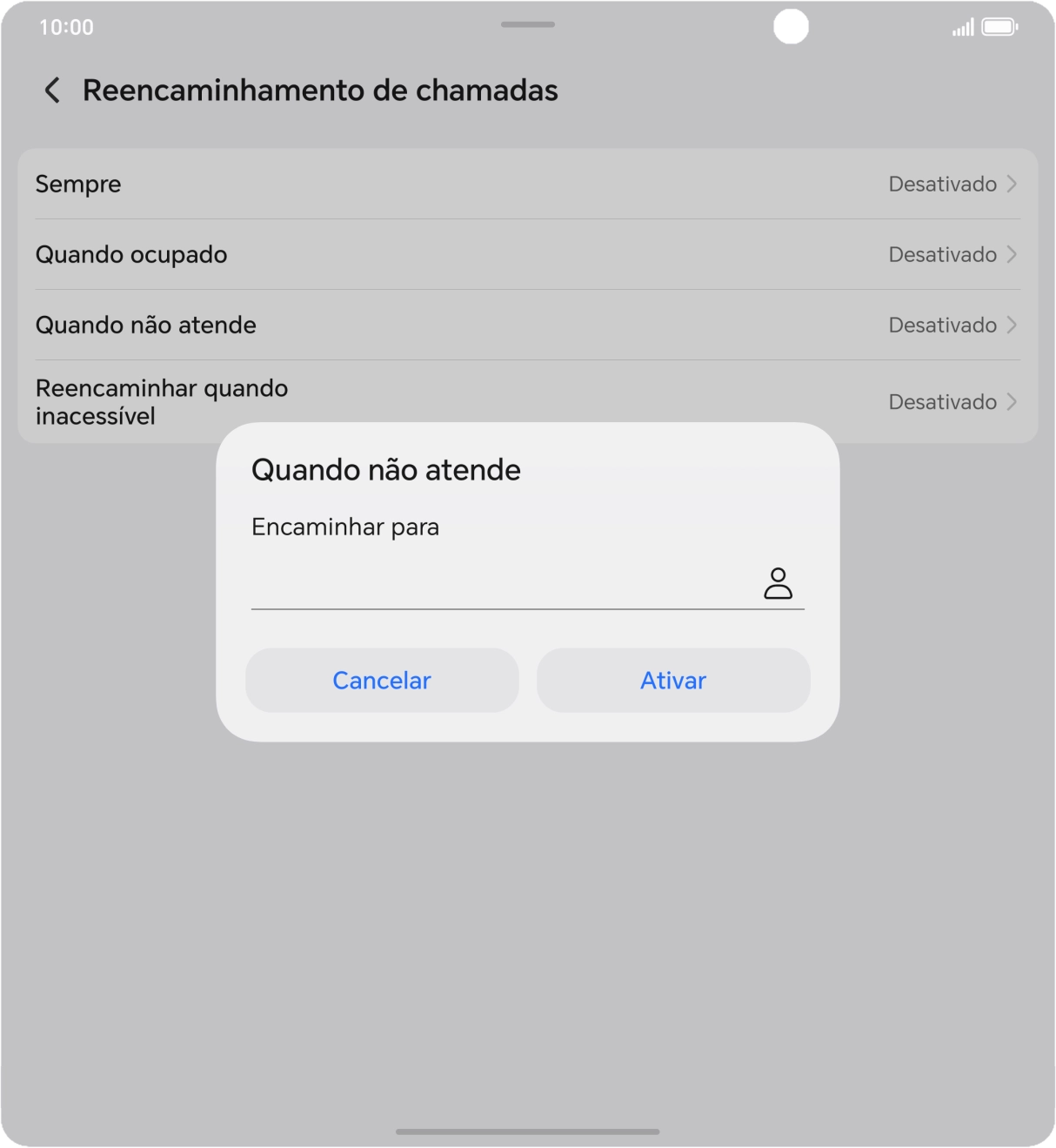 Introduza 123 e prima Ativar.