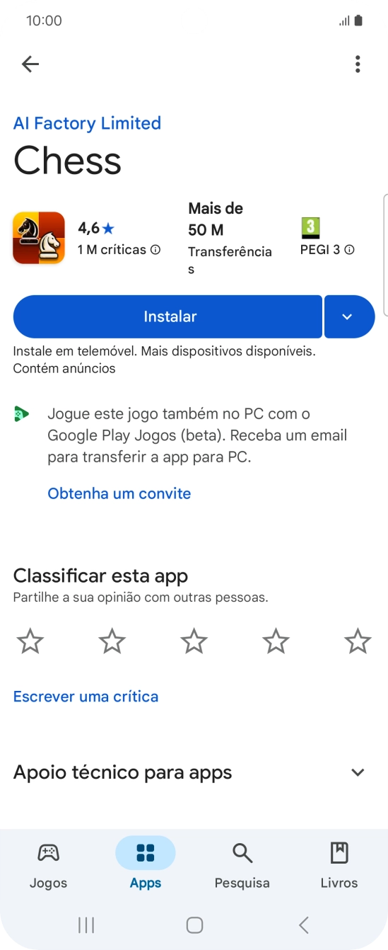 Prima a tecla de início para terminar e voltar ao ecrã inicial.