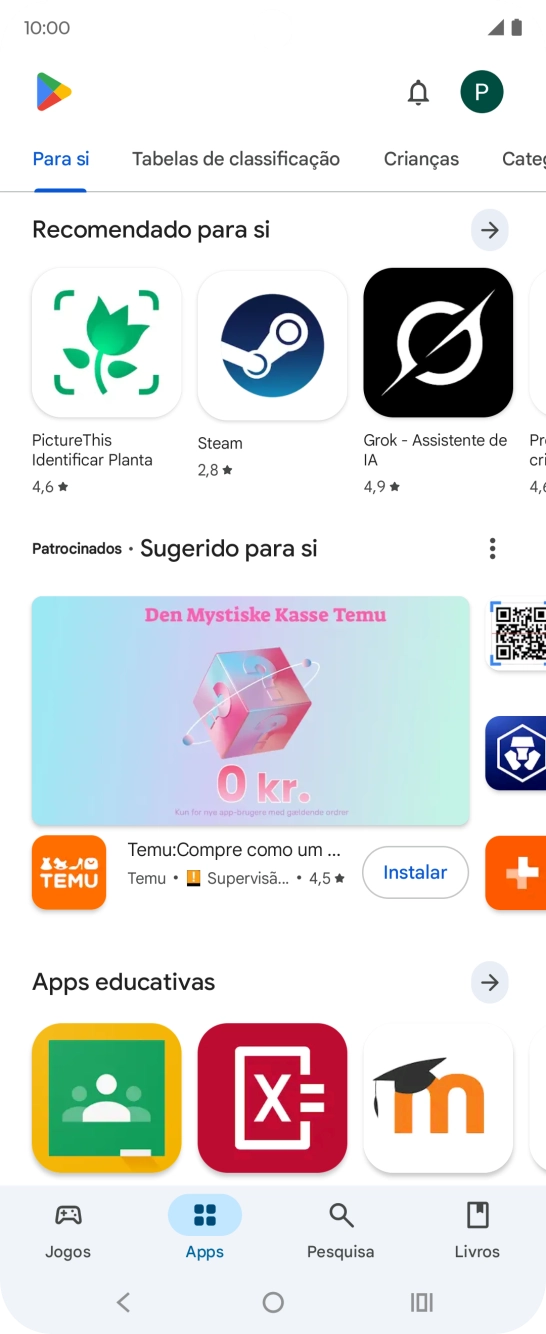 Prima o ícone de perfil.