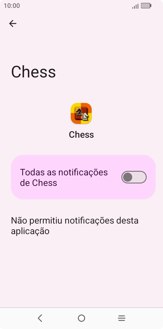 Prima o indicador sob o nome da app para ativar ou desativar a função.